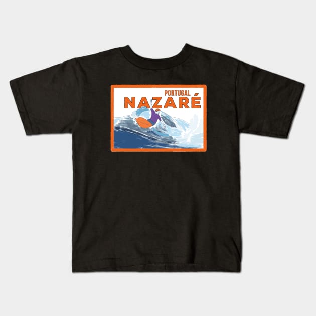 Nazaré Portugual Kids T-Shirt by DiegoCarvalho